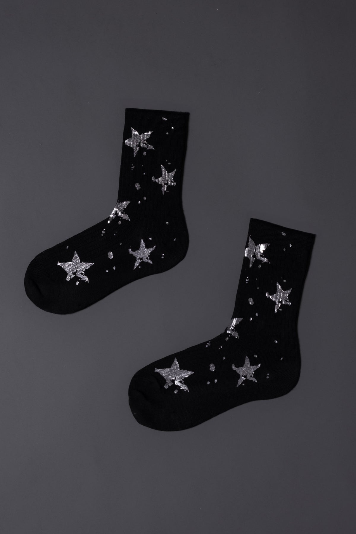 Metallic Star Socks