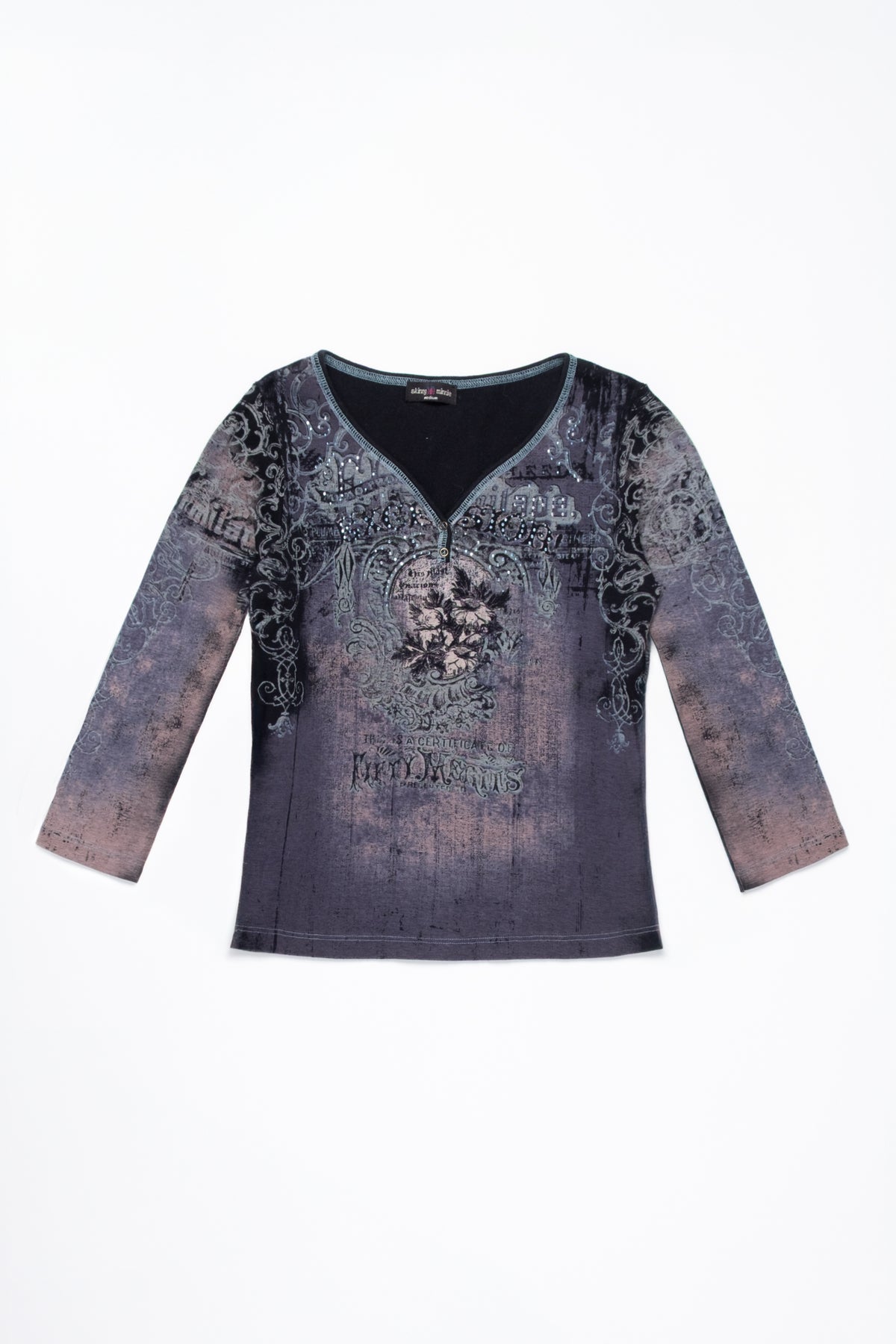 Skinnie Minnie All Over Print Henley Top