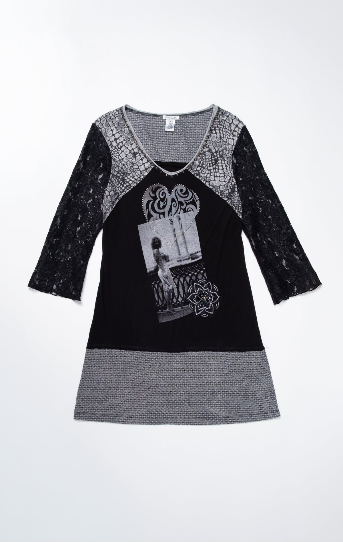 Soft Goth Mixed Media Dress