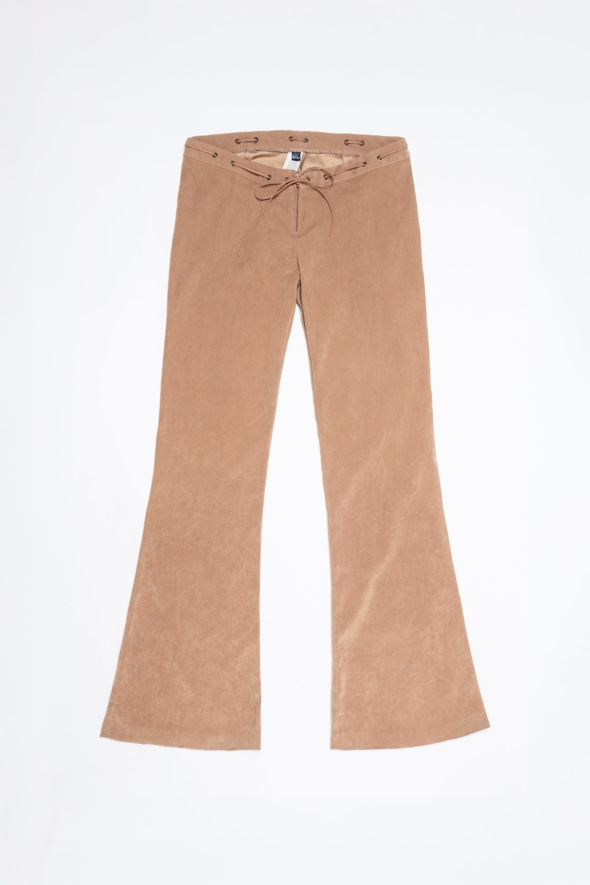 Faux Suede Lowrise Flares