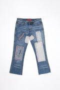 Guess Patchwork Cutoff Flares