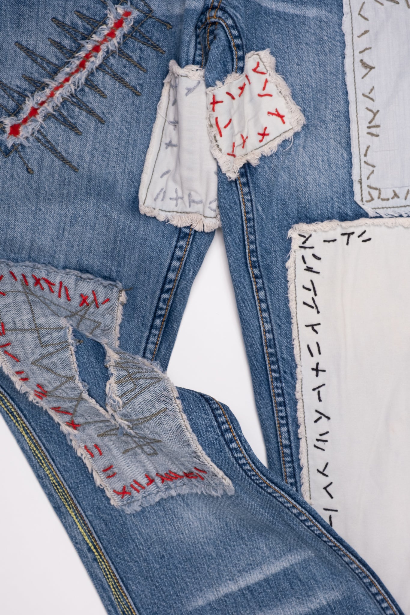 Guess Patchwork Cutoff Flares