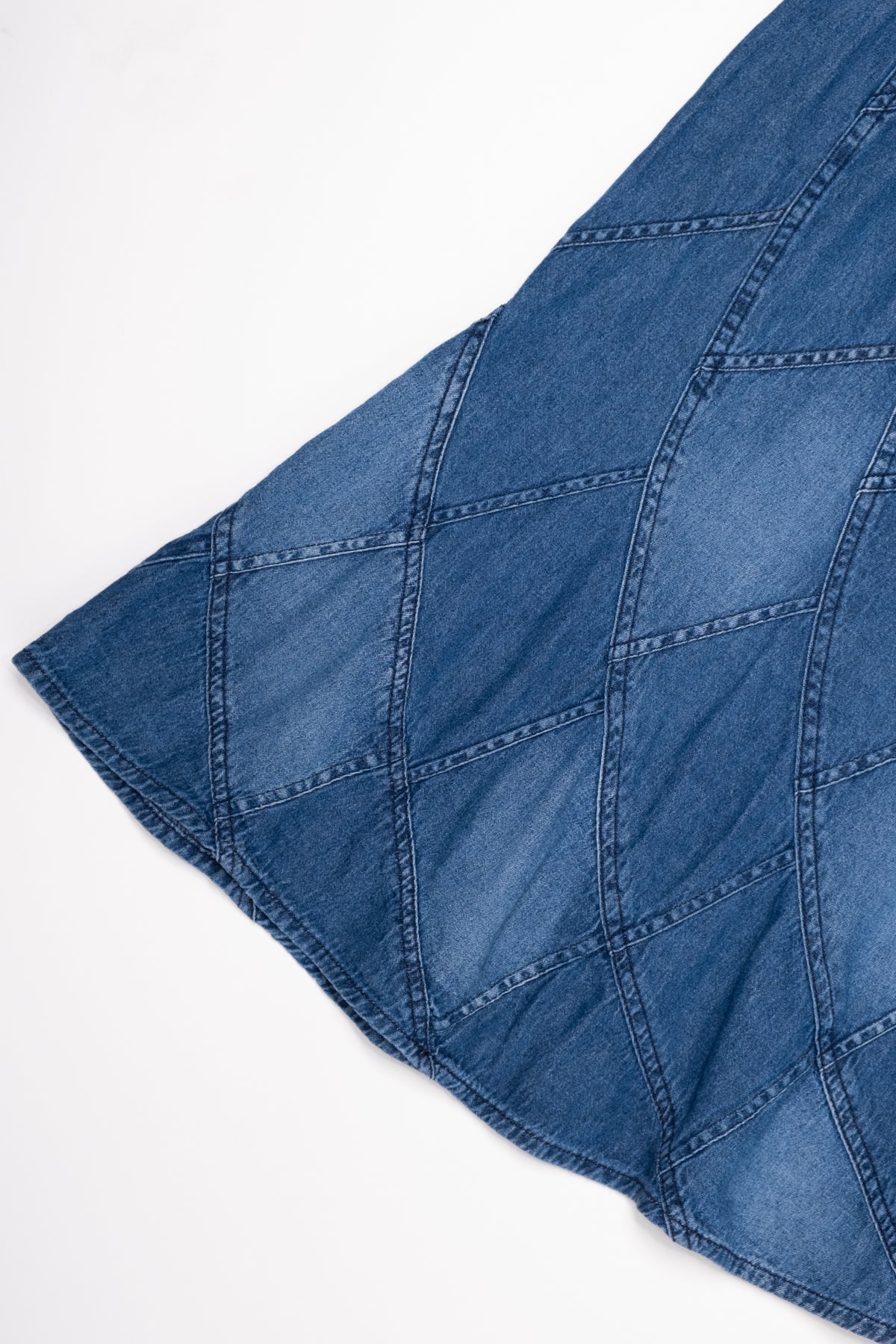 Patchwork Denim Skirt