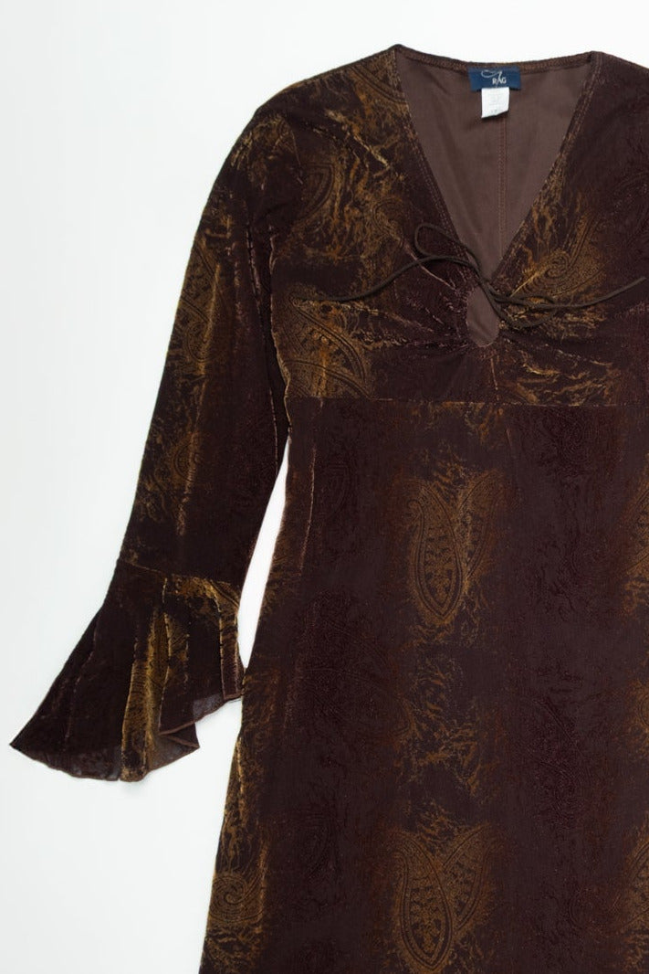 Late 90s Burnout Velvet Dress