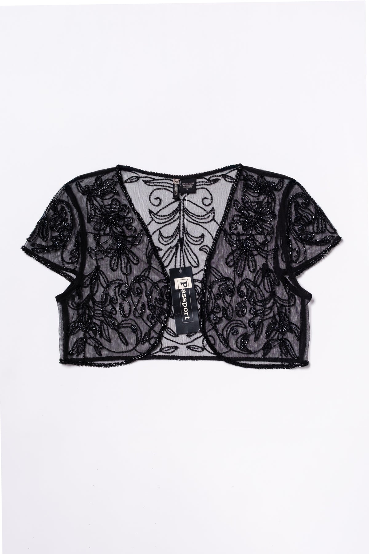 Deadstock Passport Sheer Beaded Bolero