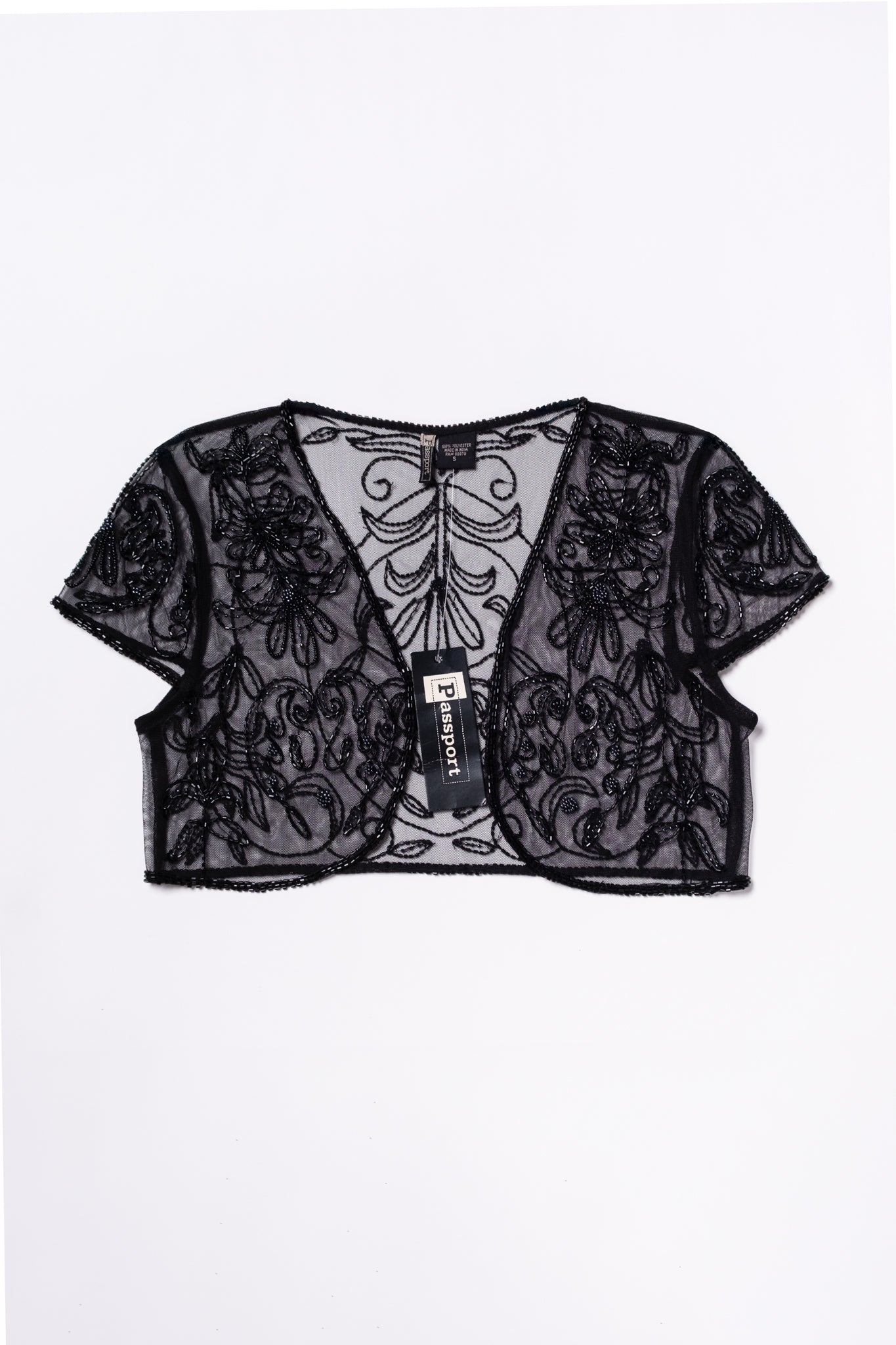 Deadstock Passport Sheer Beaded Bolero