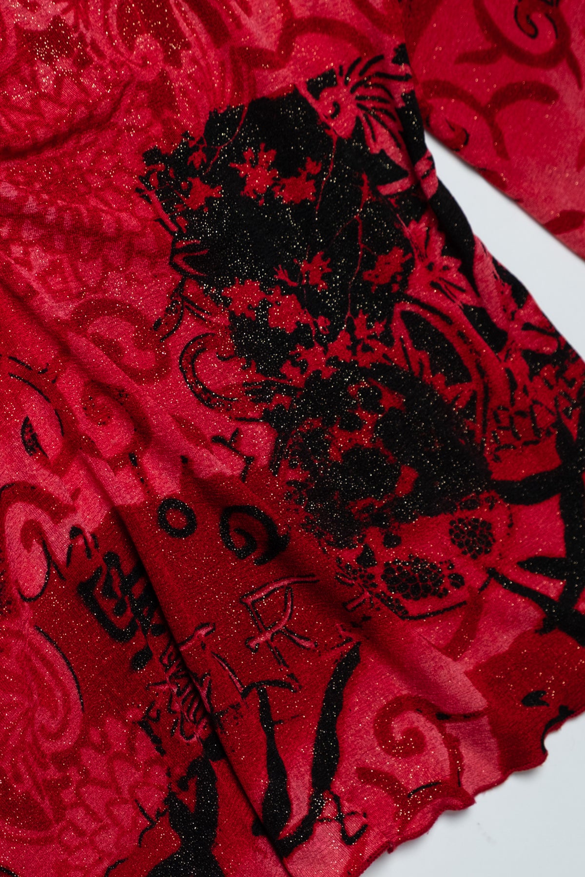 Rampage Shimmer Print Top