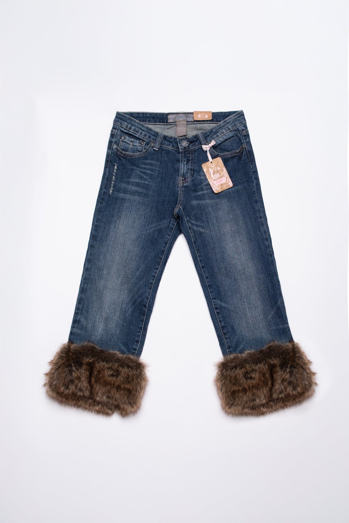 Deadstock Candies Fur Trim Capris