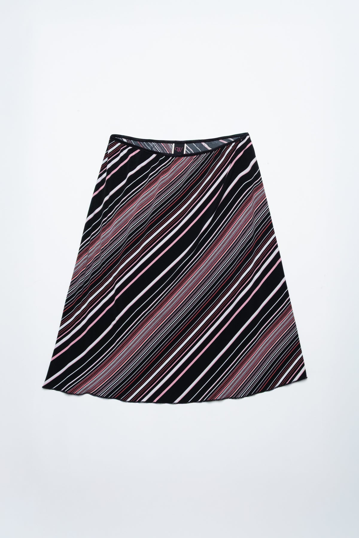 Wrapper Striped Slip Skirt