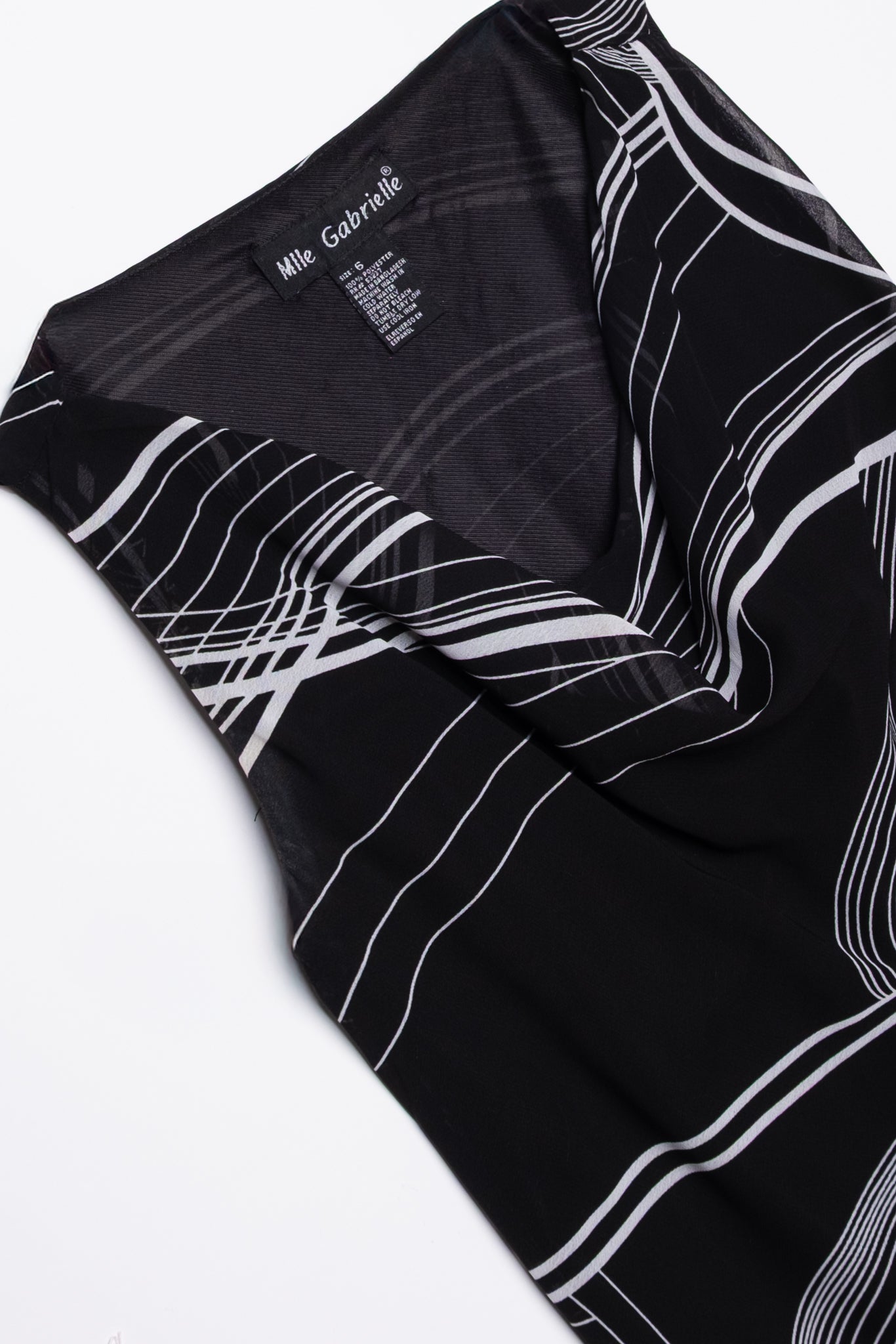 Abstract Print Asymmetrical Midi Dress