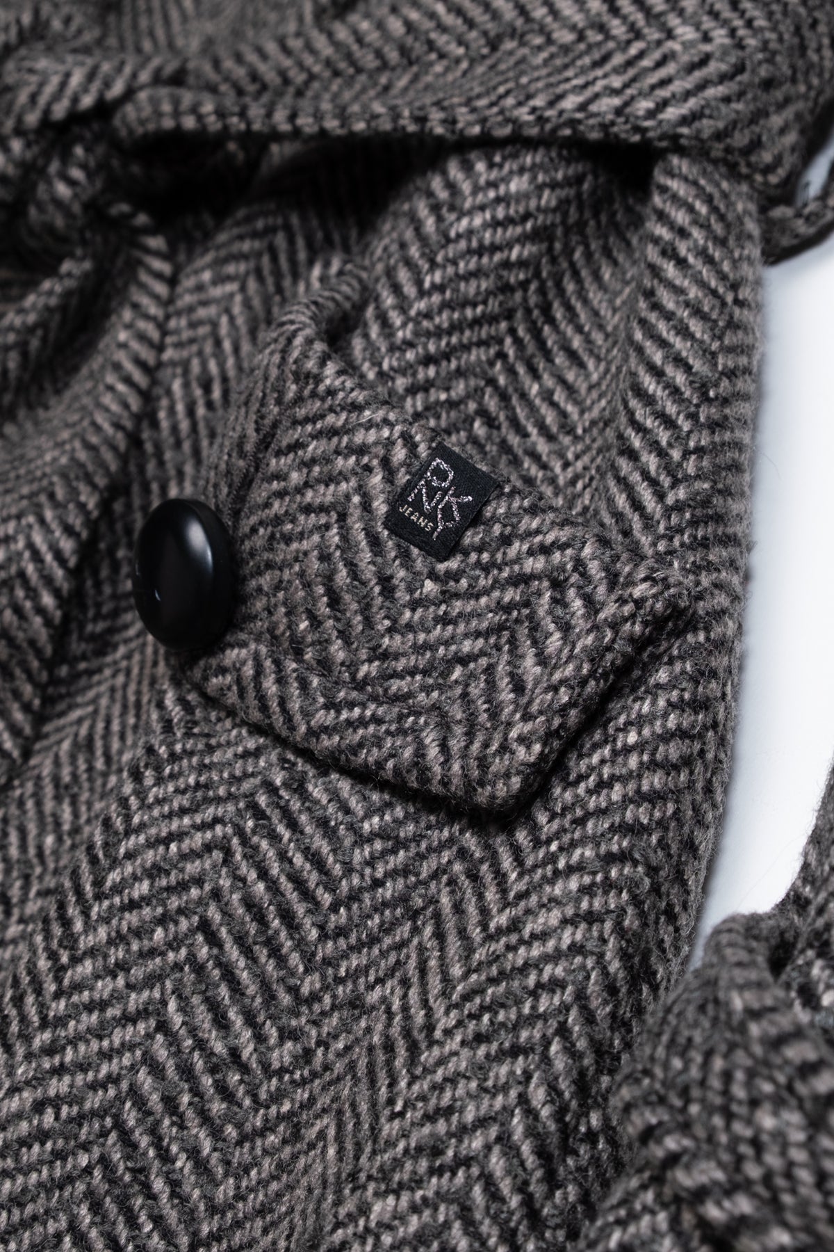DKNY Jeans Herringbone Wool Coat