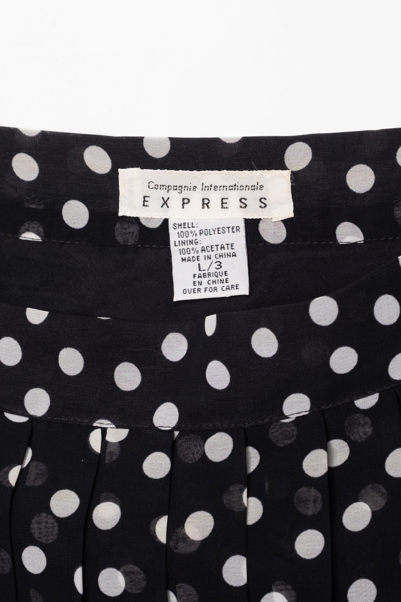 90s Express Pleated Polka Dot Skirt