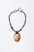 Boho Beaded Shell Pendant