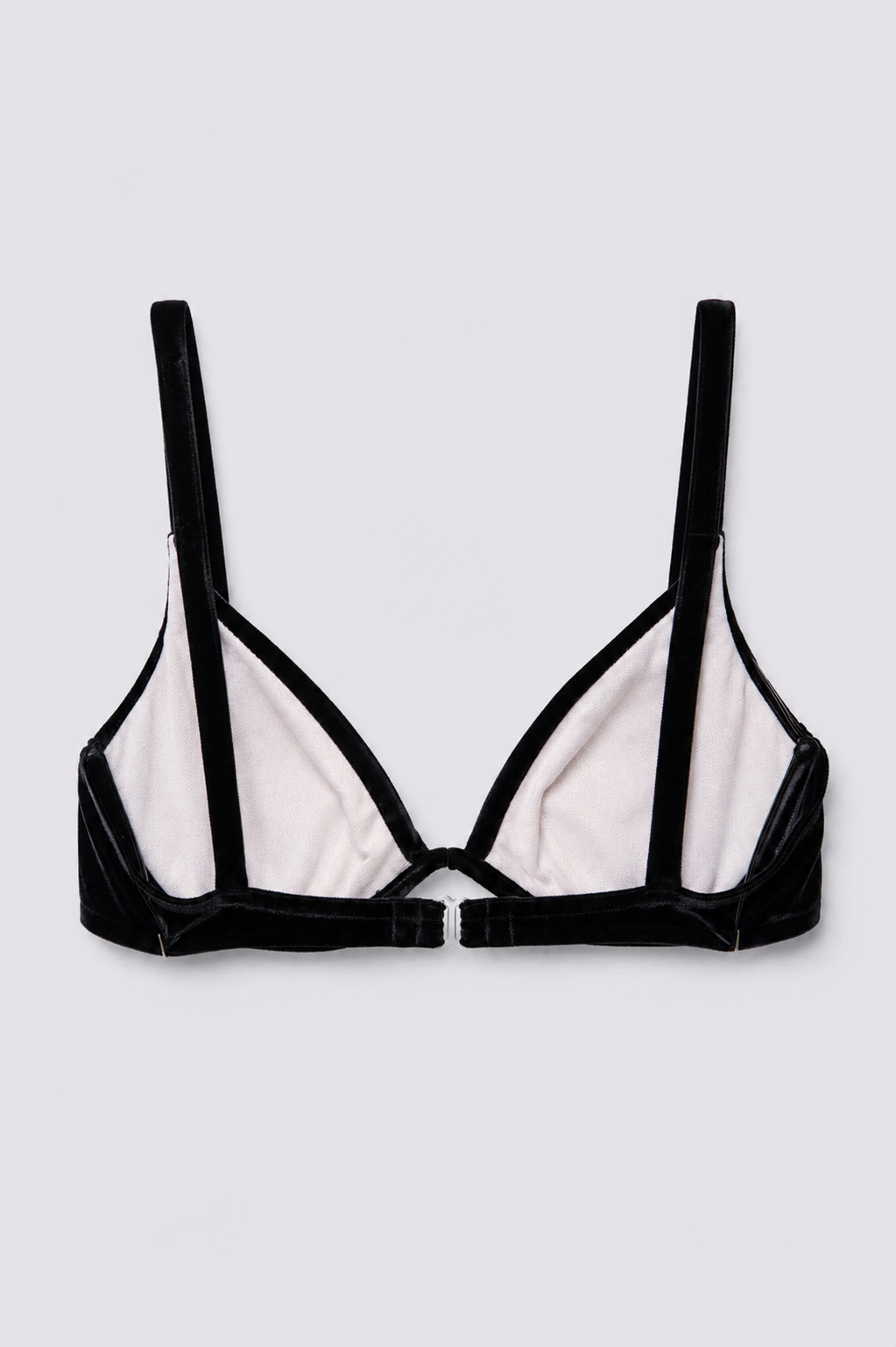 90s Catalina Black Velvet Pushup Bikini Top