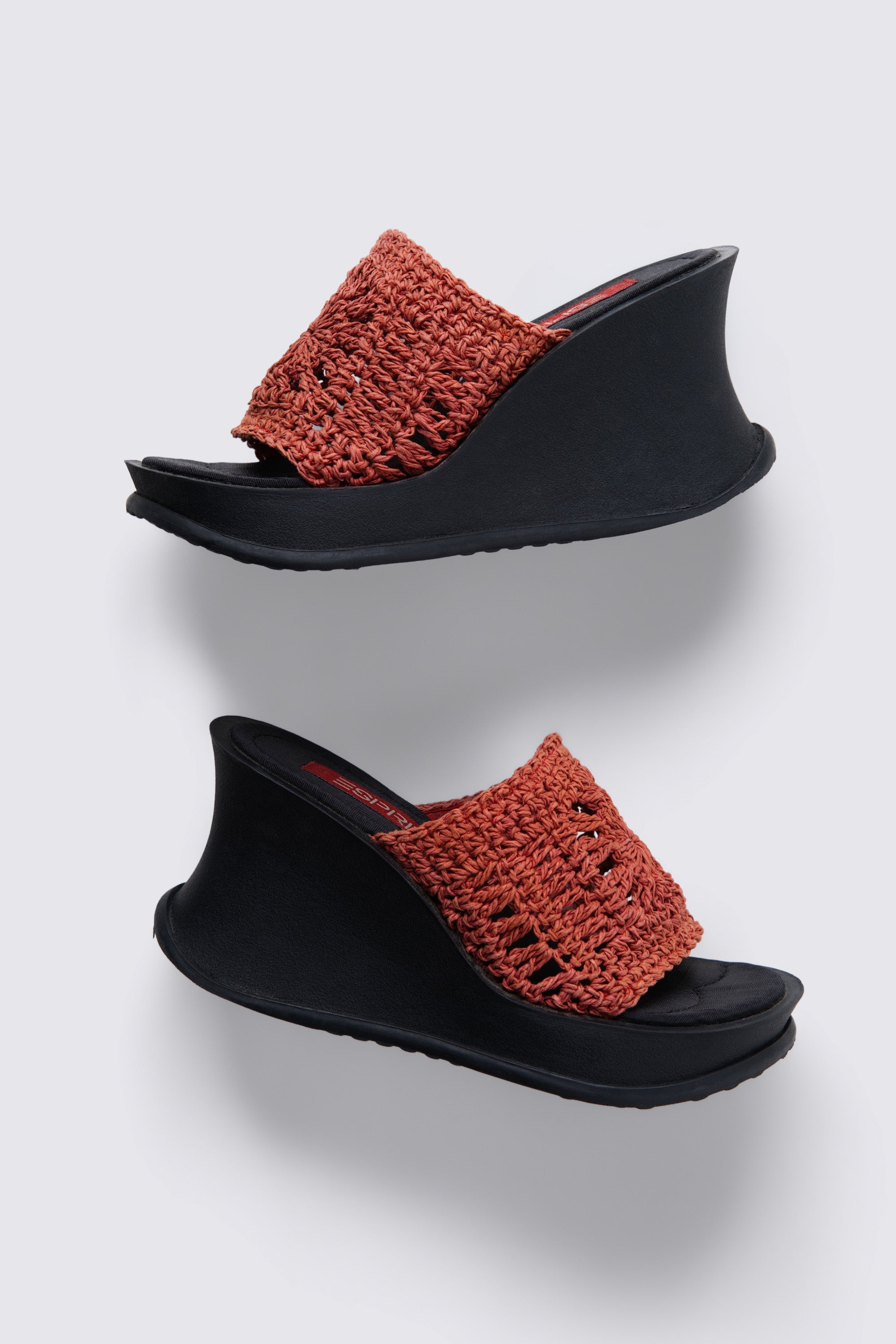90s Esprit Crochet Platform Sandals