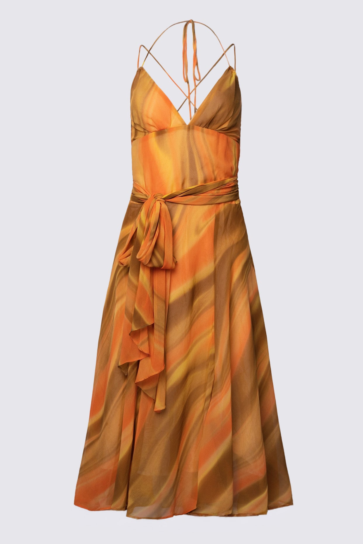 Y2K Open Tie Back Halter Dress