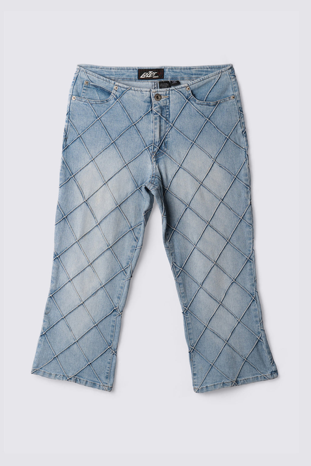 Y2K Laser Lowrise Pintuck Capris