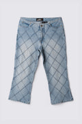 Y2K Laser Lowrise Pintuck Capris