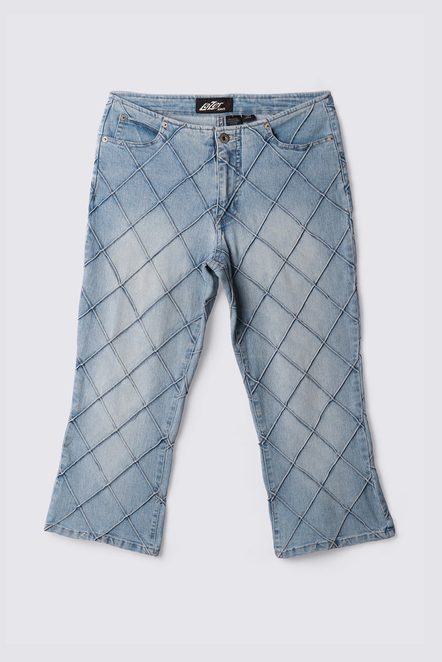 Y2K Laser Lowrise Pintuck Capris