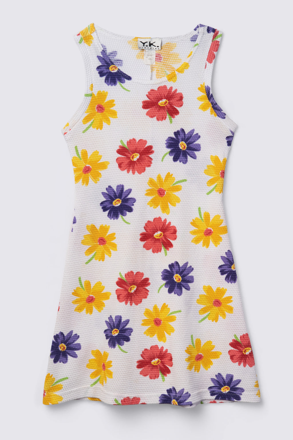 90s Y.K. Floral Jersey Mini Dress