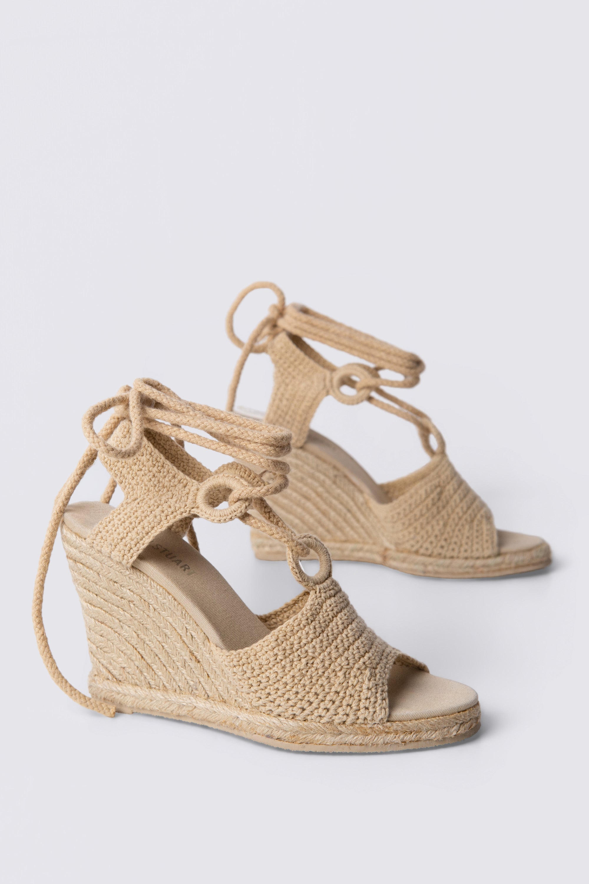 Y2K Colin Stuart Crochet Wedge Sandals