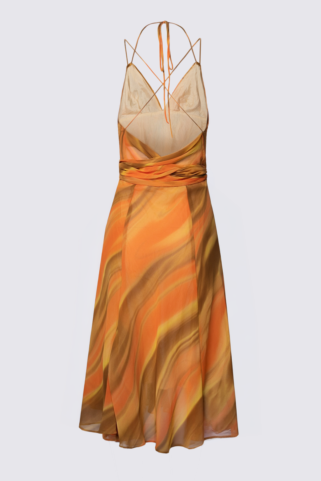 Y2K Open Tie Back Halter Dress