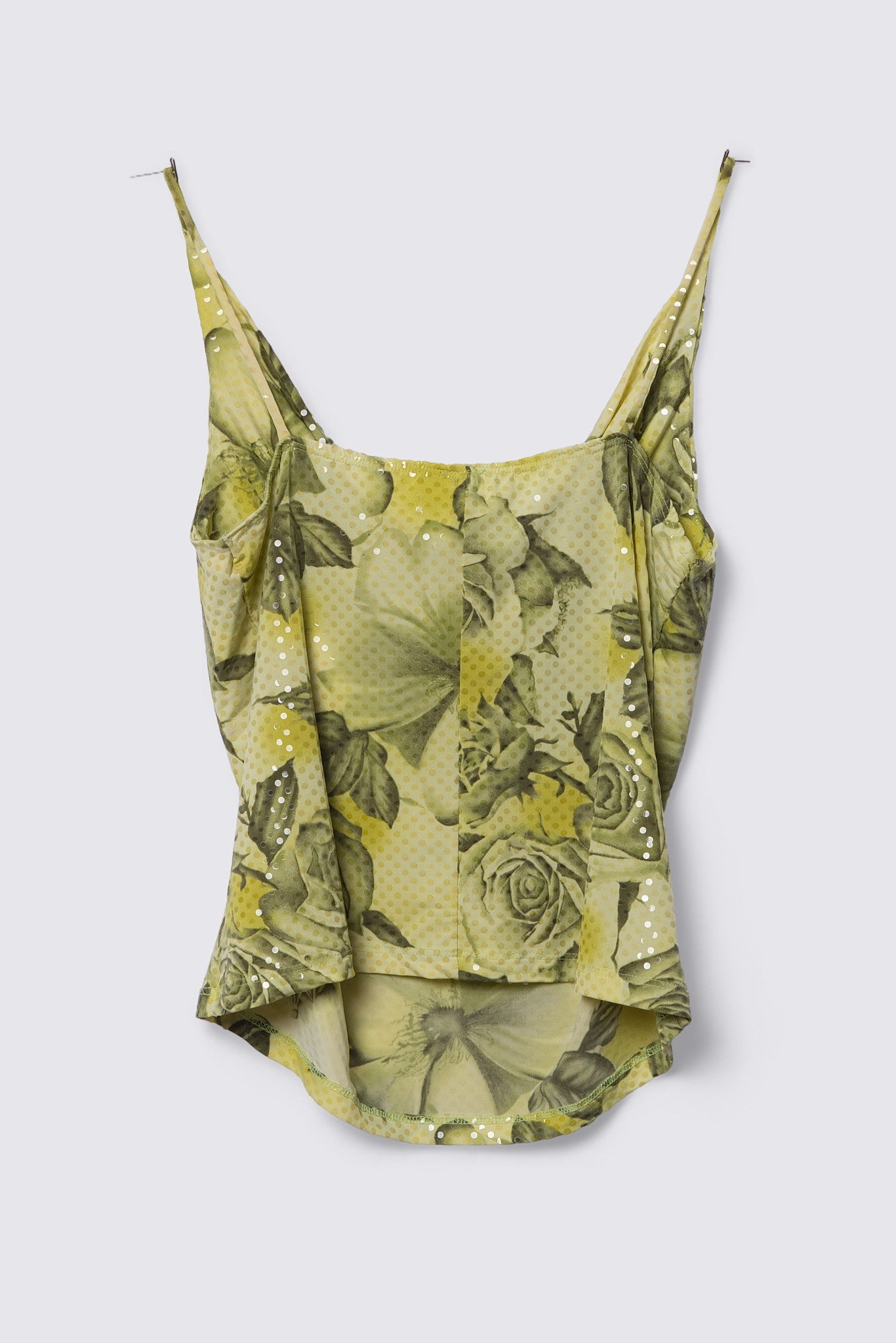 Y2K F21 Glossy Dot Floral Cami Top