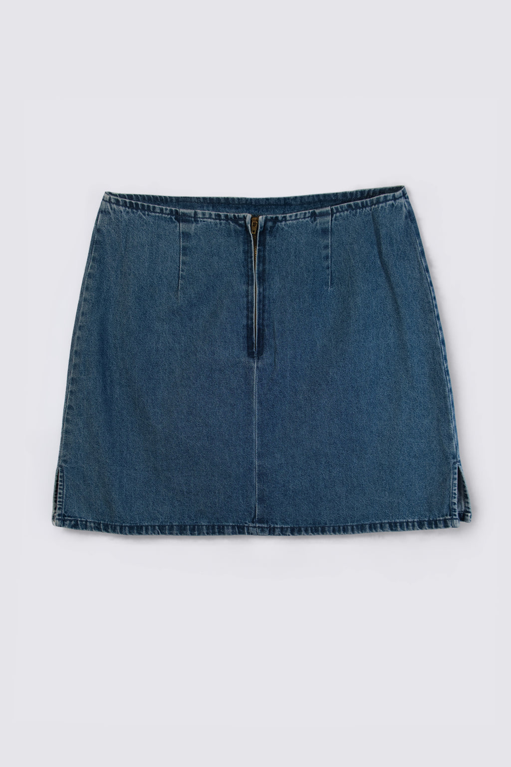 90s Route 66 Embroidered Denim Mini