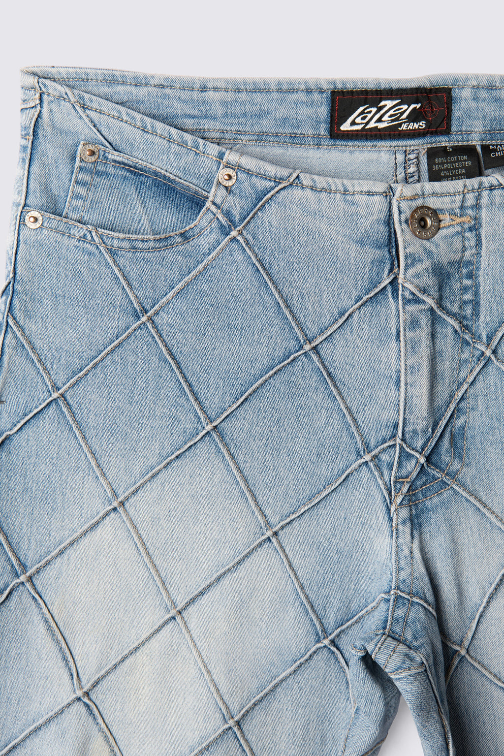 Y2K Laser Lowrise Pintuck Capris