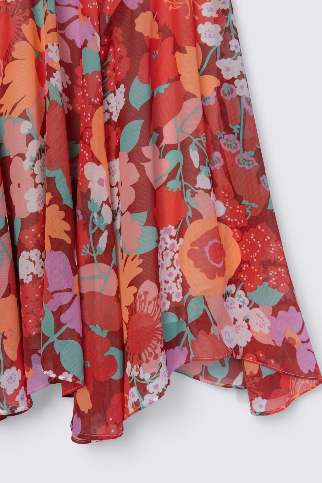 Y2K Bob Mackie Floral Print Slip Skirt