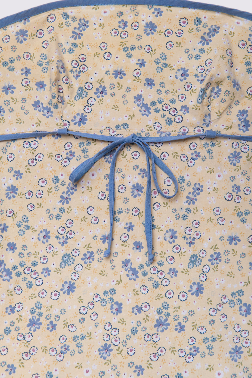 90s Strapless Cotton Tie Waist Dress