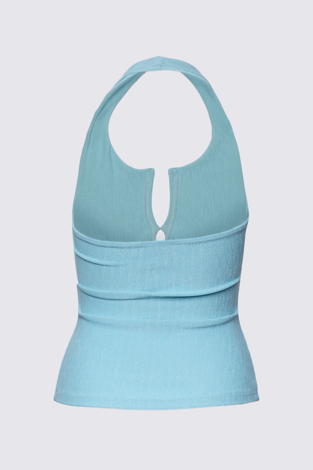 Y2K White Moon Cutout Halter Top