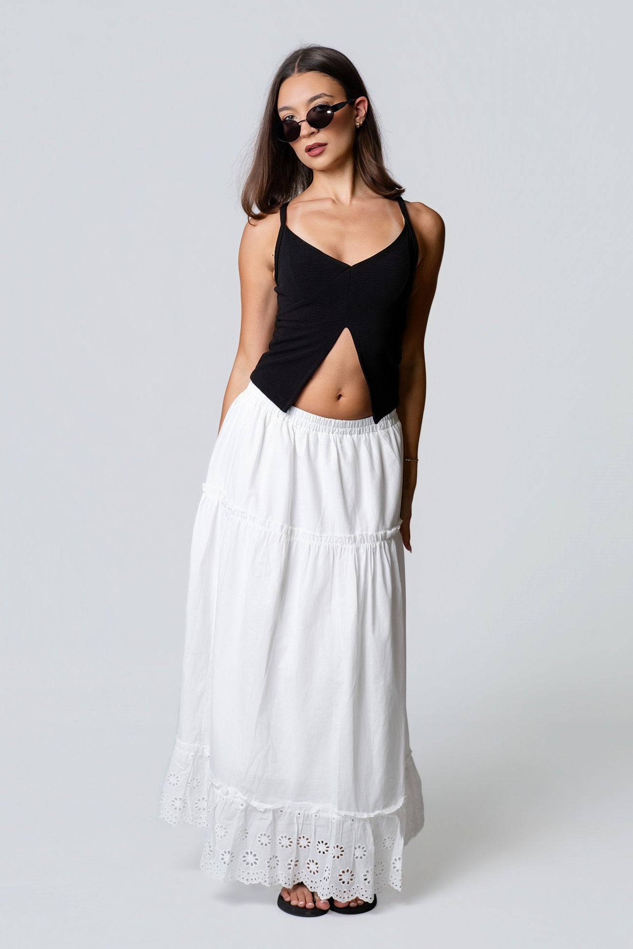 Sammi Cotton Eyelet Maxi Skirt
