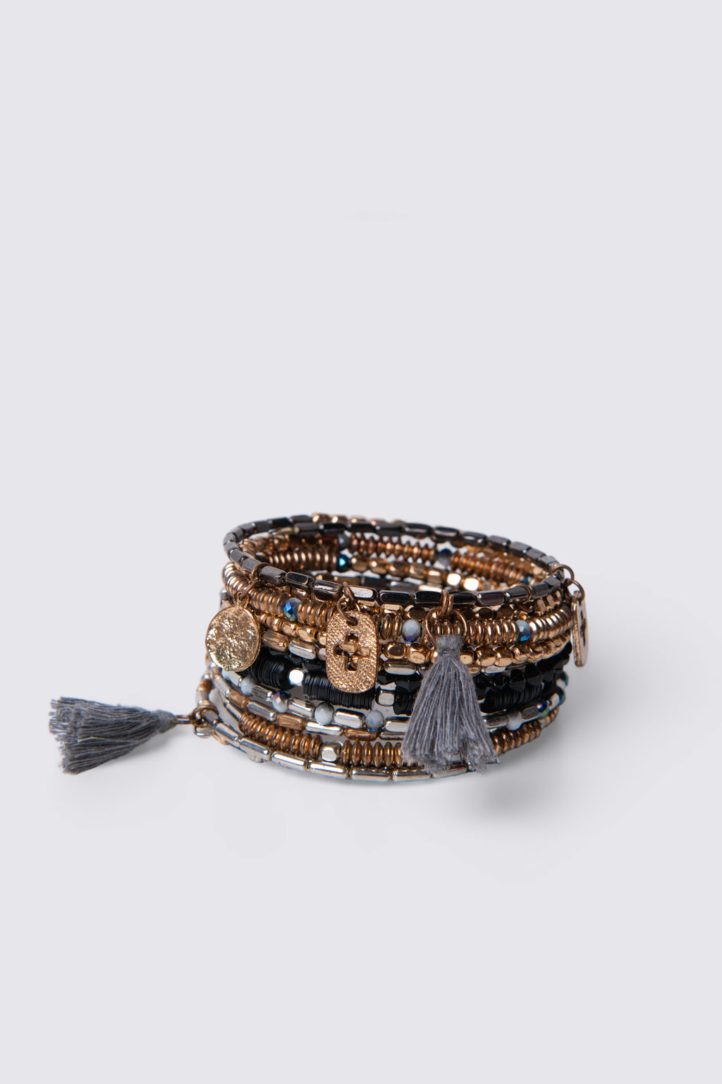 Y2K Bead & Tassel Wrap Bracelet