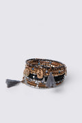 Y2K Bead & Tassel Wrap Bracelet