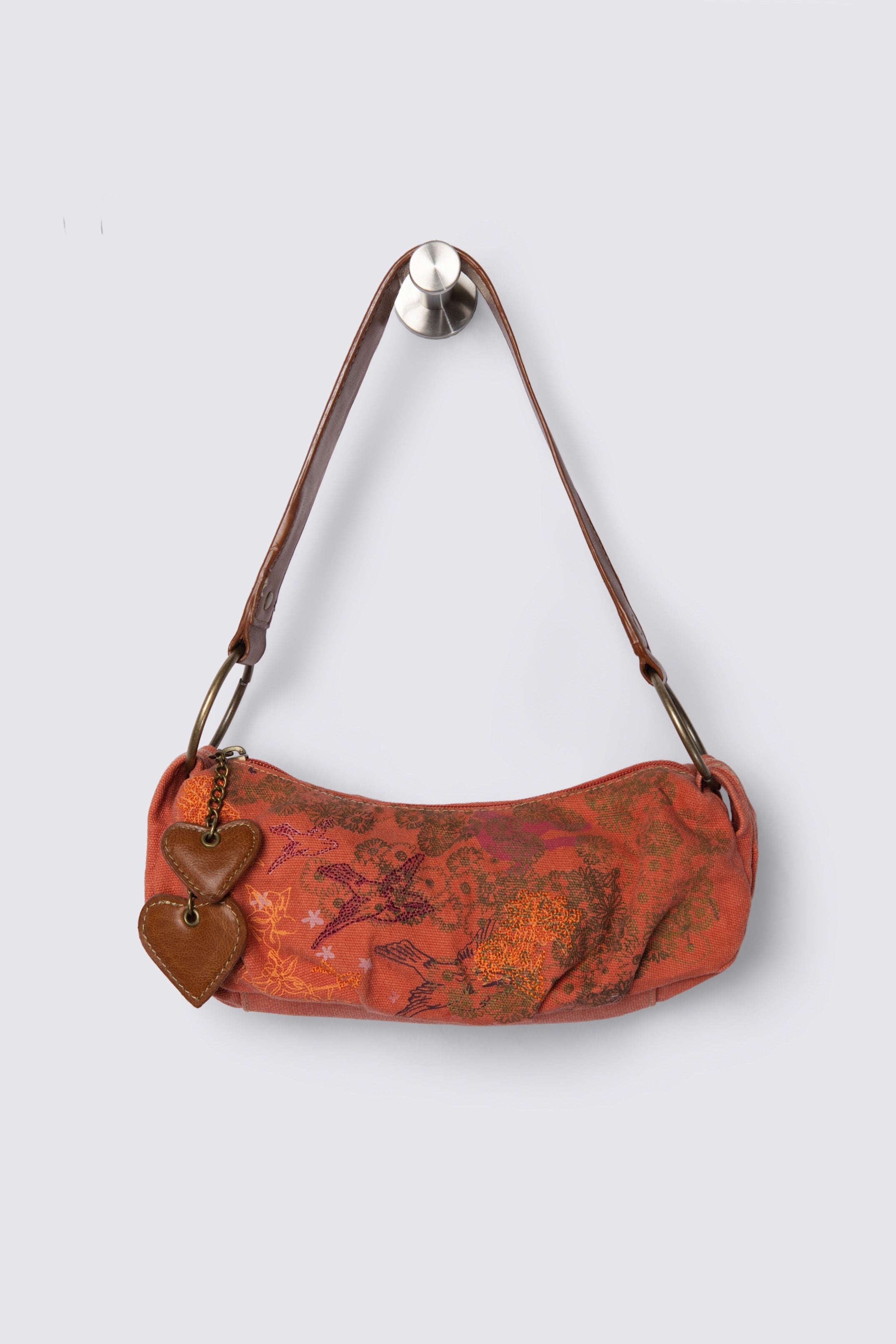 Y2K Embroidered Mini Barrel Bag