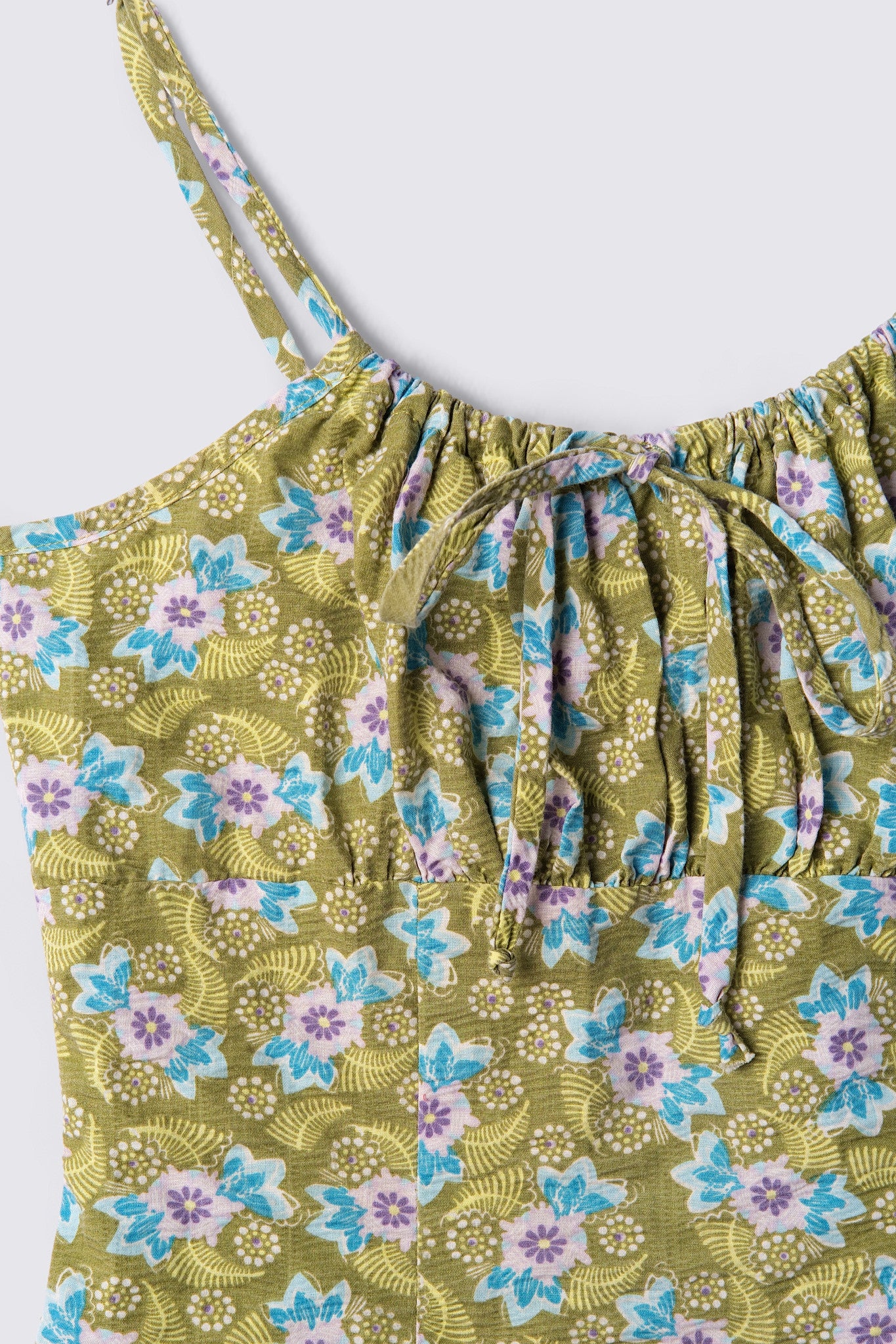 90s Floral Print Babydoll Cotton Dress