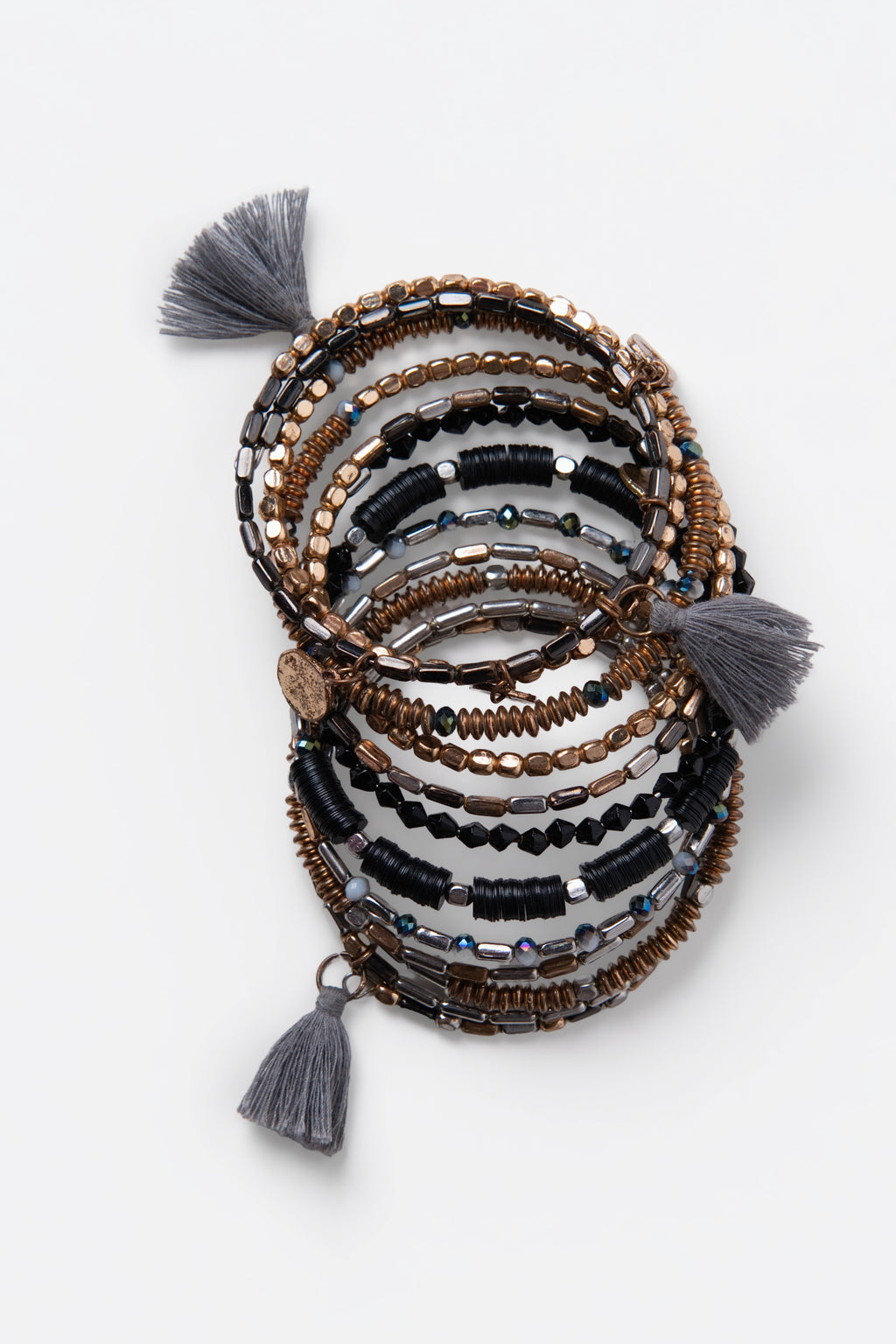 Y2K Bead & Tassel Wrap Bracelet