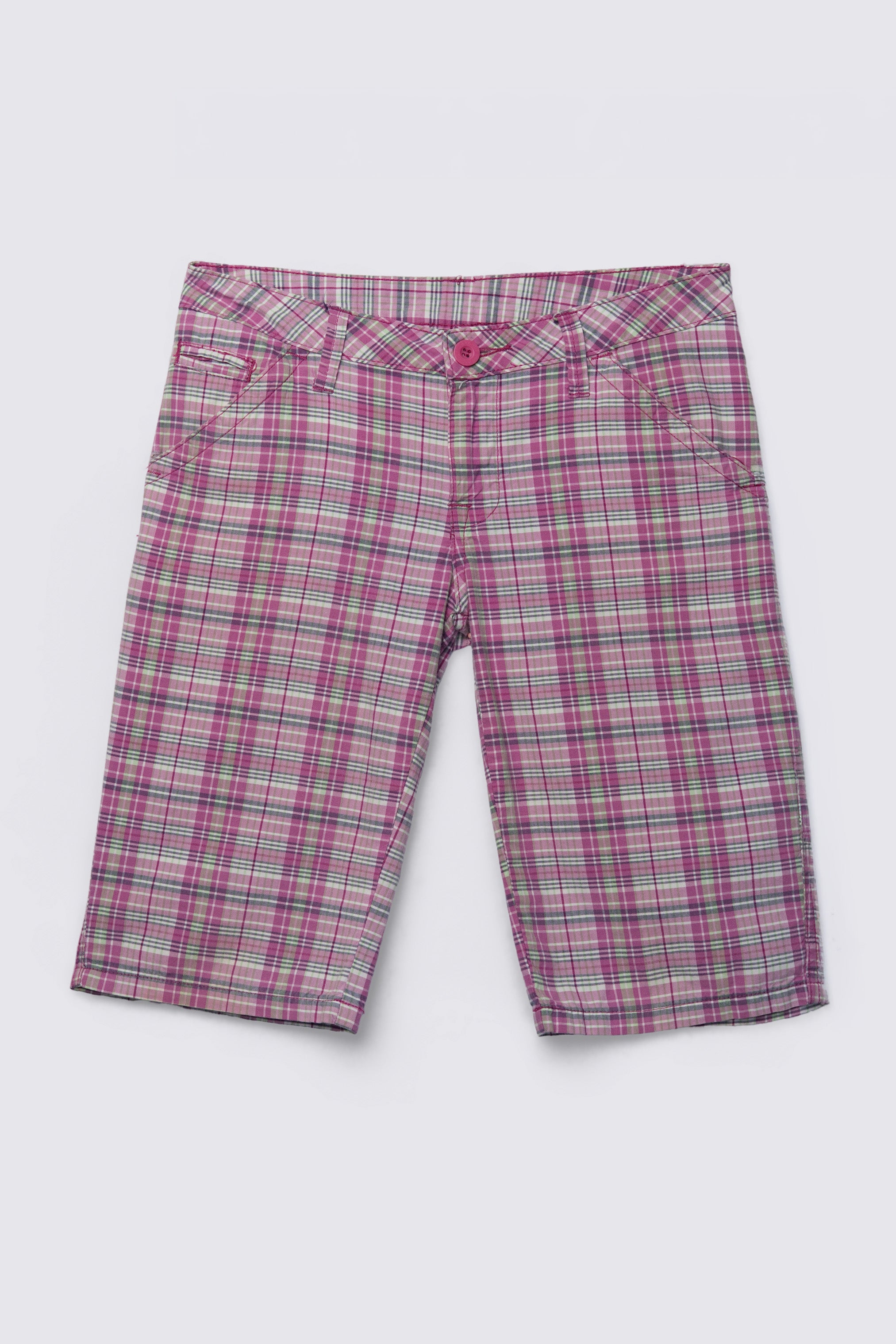 Y2K Le Tigre Lowrise Cotton Bermuda Shorts