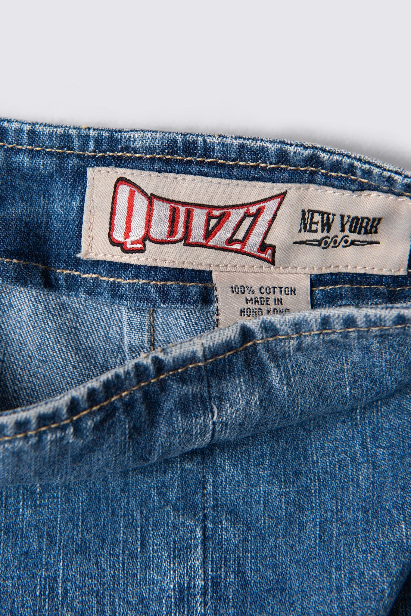 90s Quizz Embroidered Mini Skirt