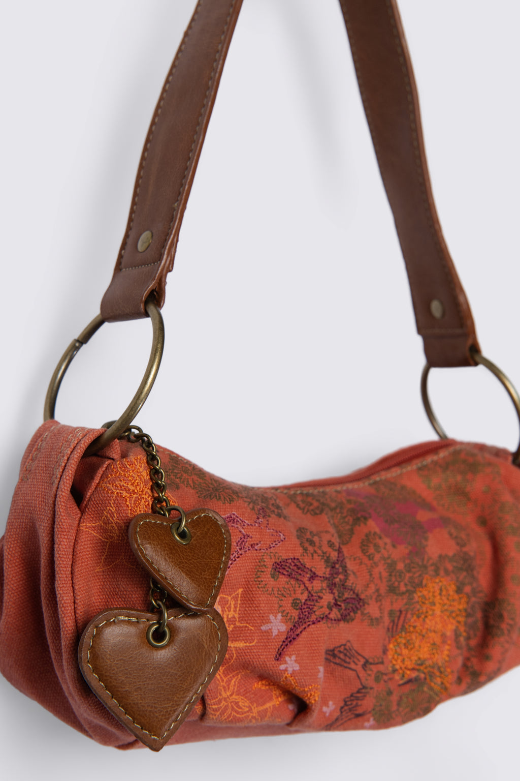Y2K Embroidered Mini Barrel Bag