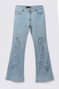 Y2K Euro Beaded Cutout Flares