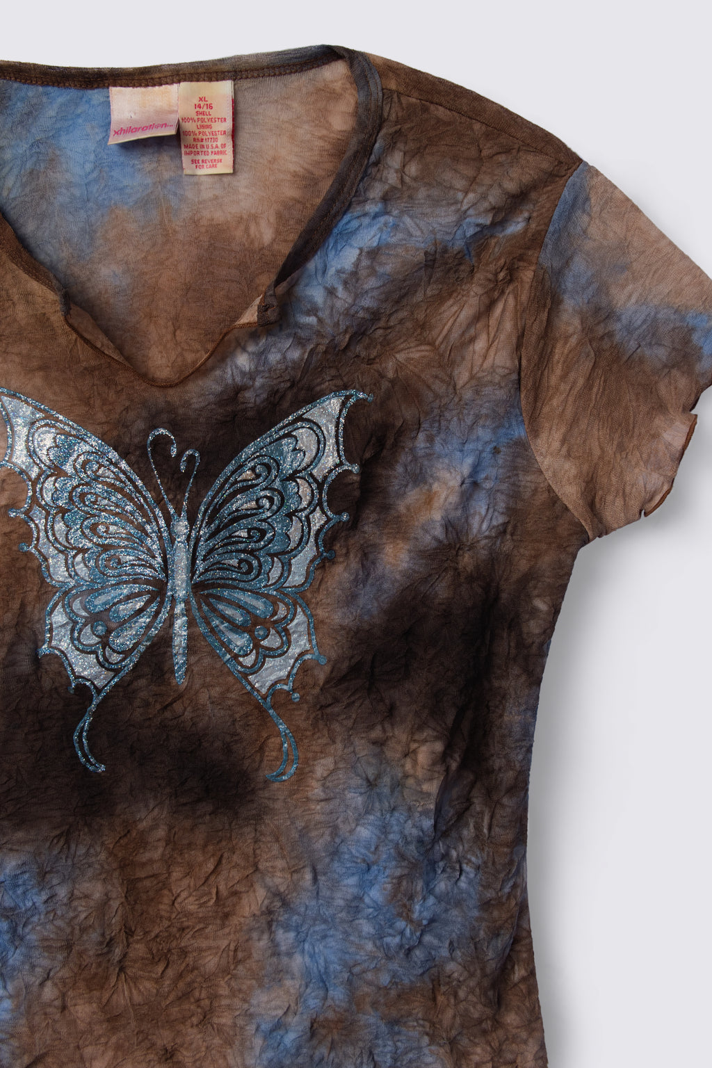Xhilartion Glitter Butterfly Baby Tee