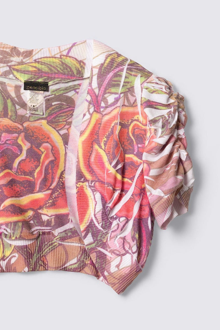 Y2K Sublimation Print Cropped Bolero