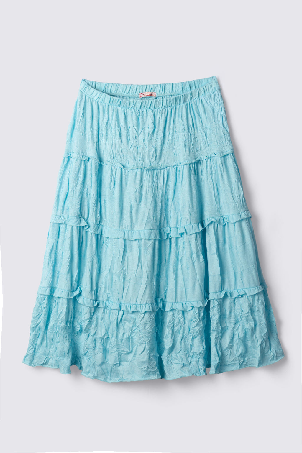 Y2K Flowy Crinkle Midi Skirt