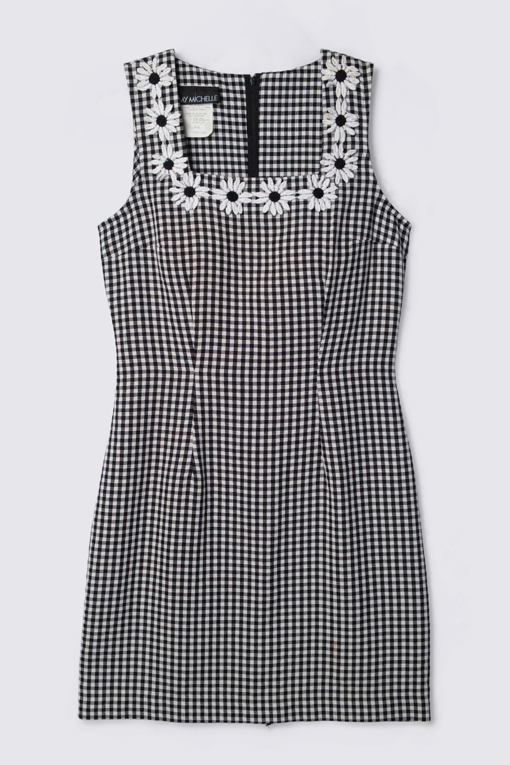 90s My Michelle Daisy Trim Gingham Mini Dress