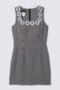 90s My Michelle Daisy Trim Gingham Mini Dress