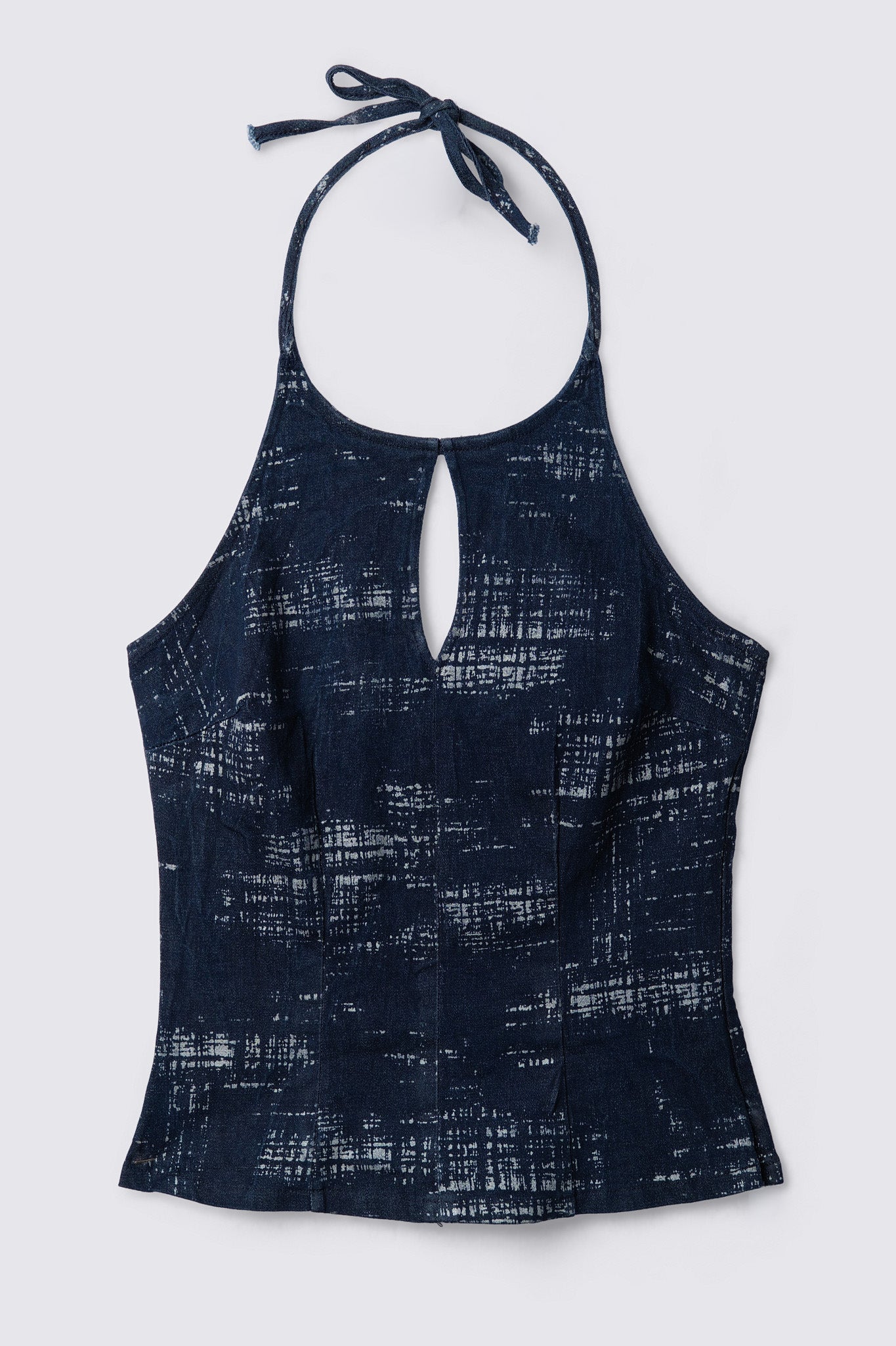 Y2K Syrup Stretchy Denim Halter Top