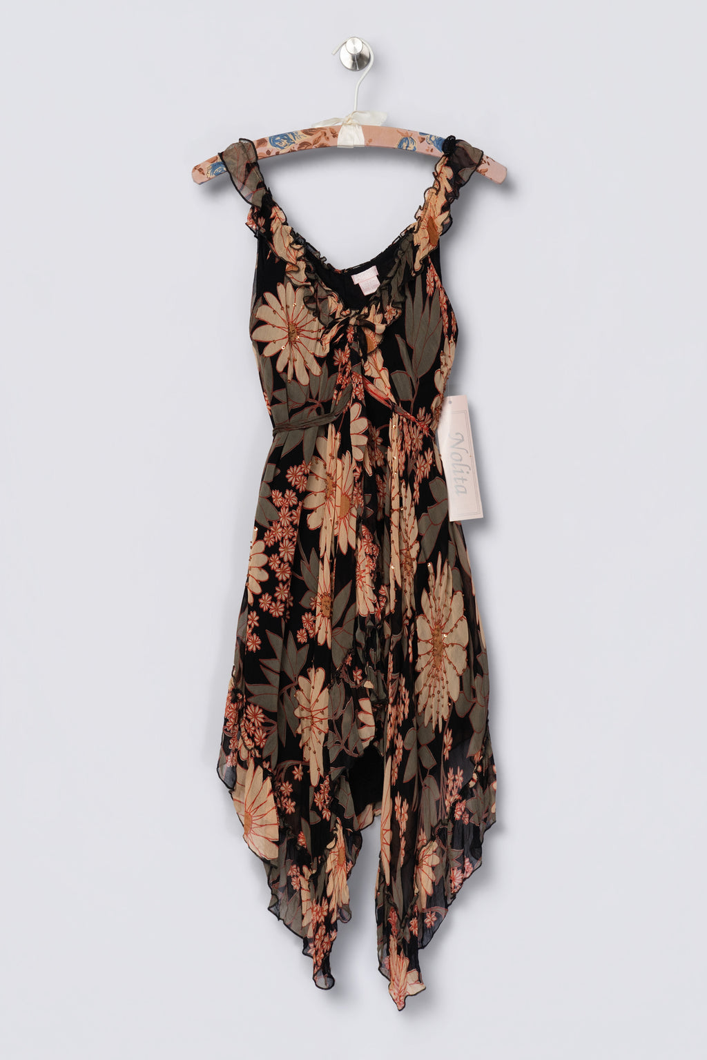 Y2K Deadstock Nolita Beaded Babydoll Mini
