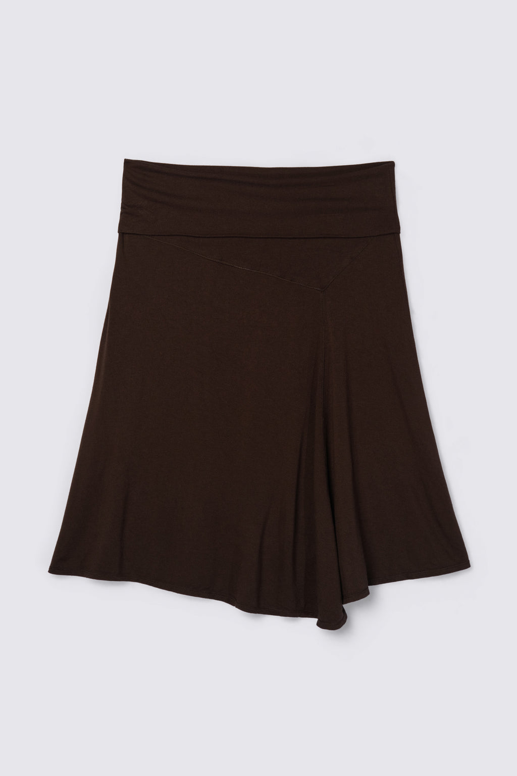 Y2K Asymmetric Foldover Jersey Skirt